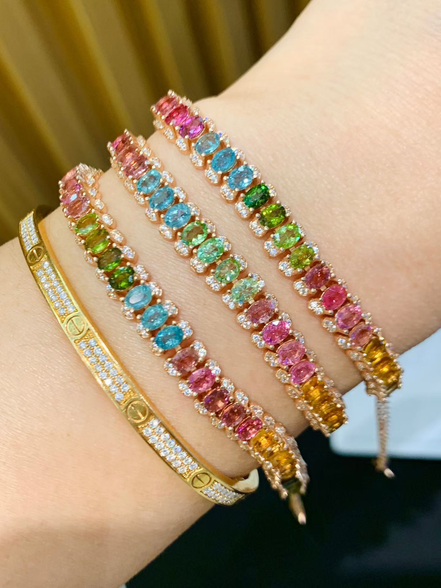 Ethnic Fashion Boutique - 925 Silver Plated 18K Gold Natural
