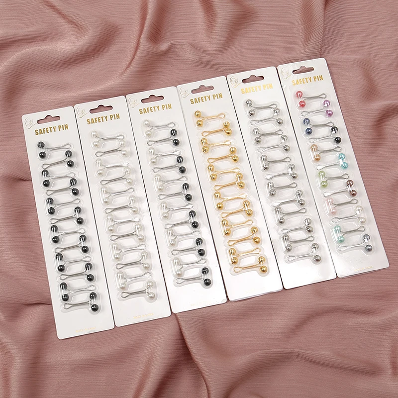 Ethnic Fashion Accessories - 12pcs/Bag Muslim Hijab Pins Scarf Fashion