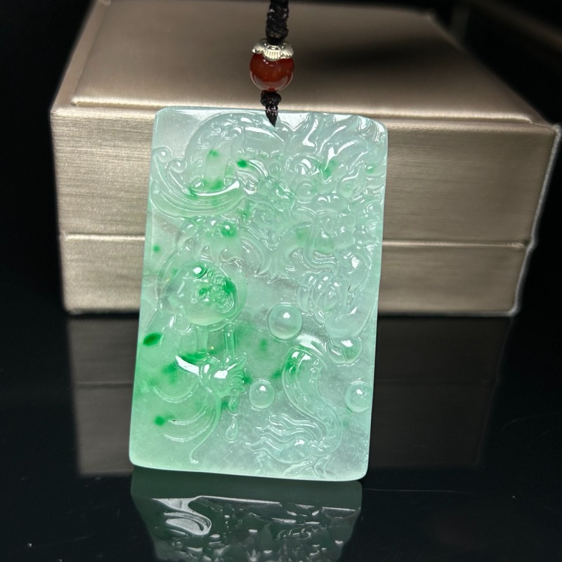 Ethnic Fashion Brand - Natural High Ice Light Green Dragon