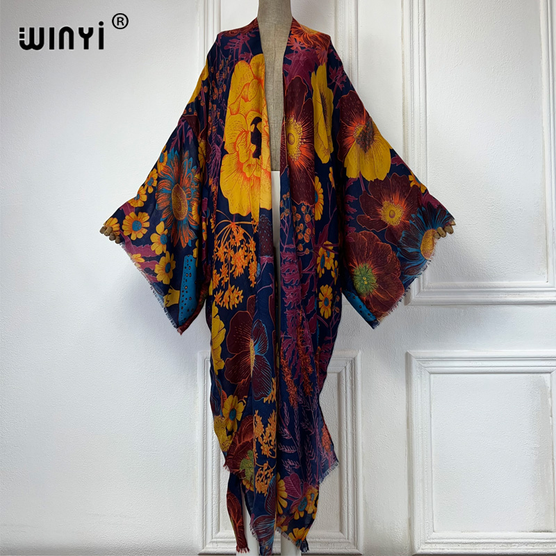Kaftan Women Boho - WINYI Africa Fashion Summer Kimono Maxi