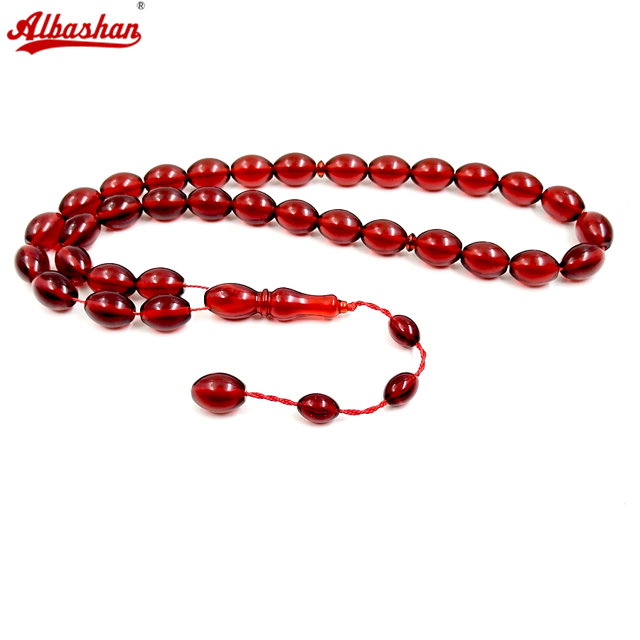 Ethnic Fashion Store - Tasbih Red resin 33 prayer beads