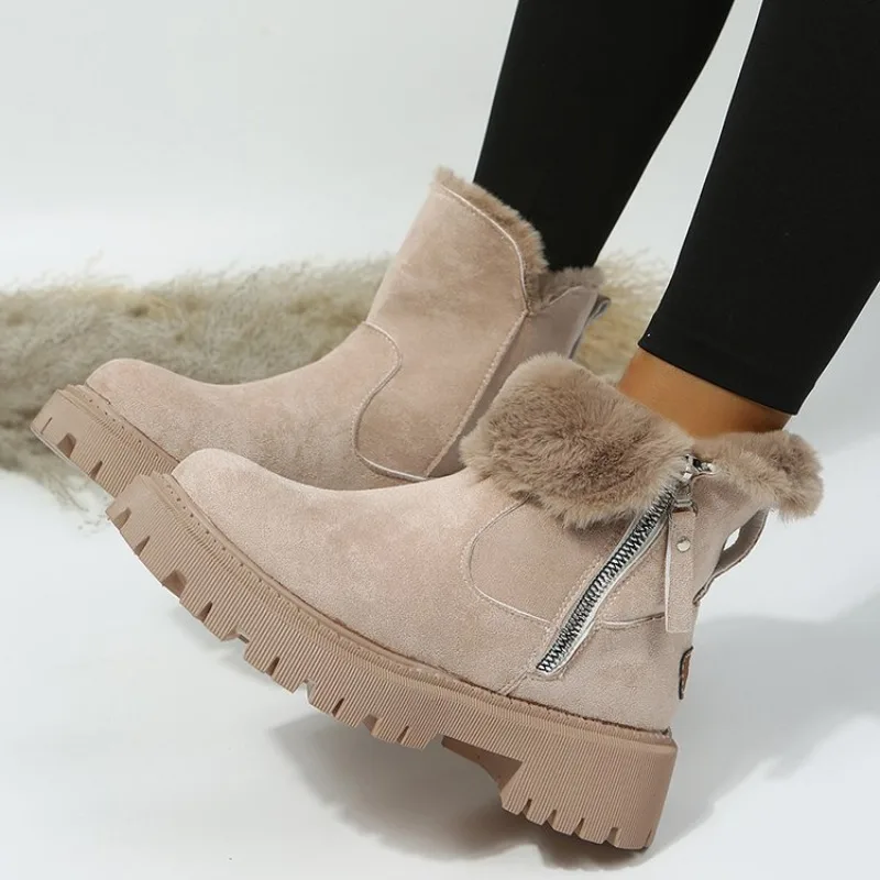 Ethnic Fabric - Women's Winter Snow Boots Warm Faux