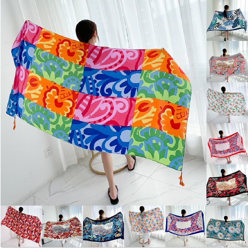 Kaftan Women Boho - 90x185cm Cotton Linen Print Summer Beach