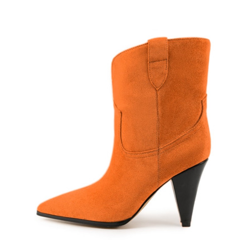 Ethnic Fashion Style - Bicolor Spike Heels Pull On Fashion