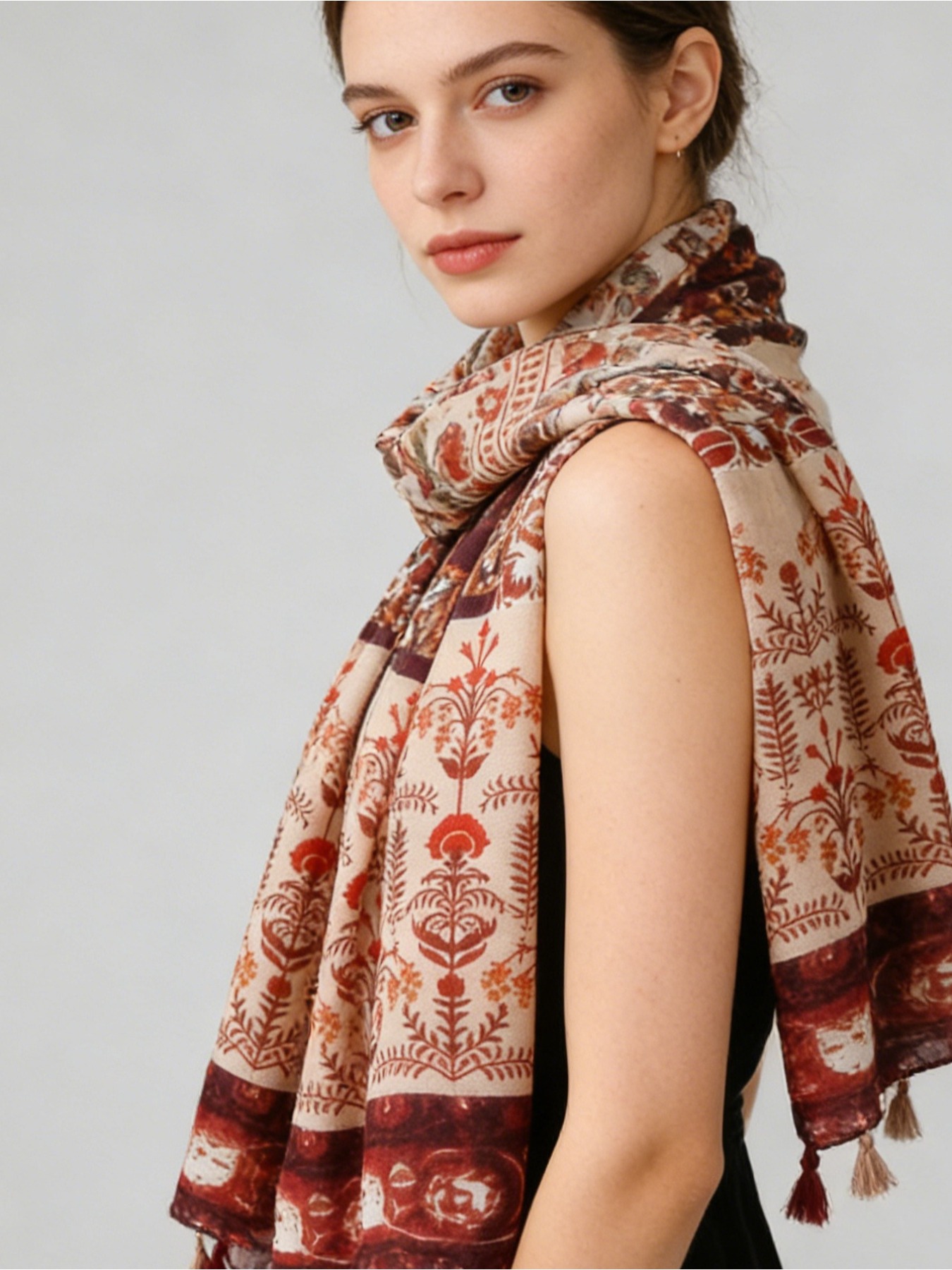 1Pc French retro printing atmo - Go Ethnic Fashion review and price