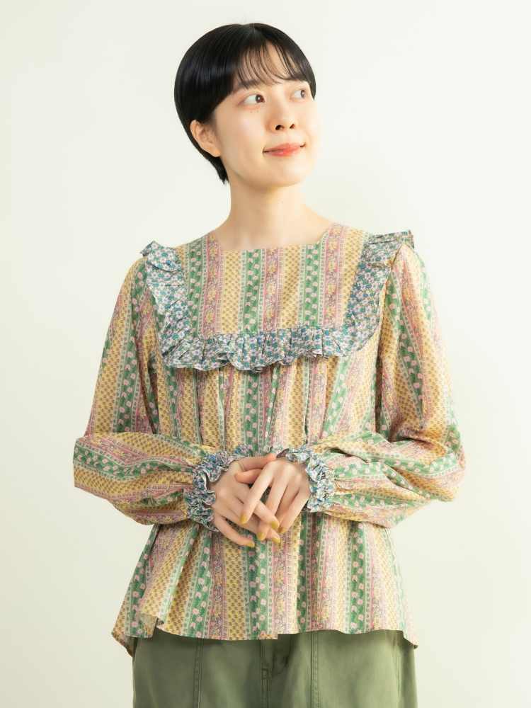 Sweet Floral Print Shirt with  - Ethnic Fashion Brand review and price