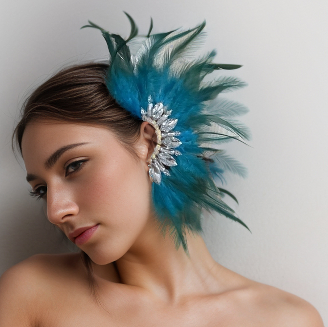 Stonefans Exaggerate Feather E - Ethnic Fashion Accessories review and price