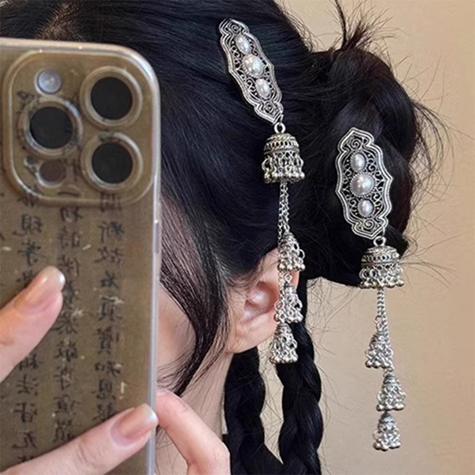 1Pc Blue Crystal Bangs Side Ha - Ethnic Fashion Accessories review and price