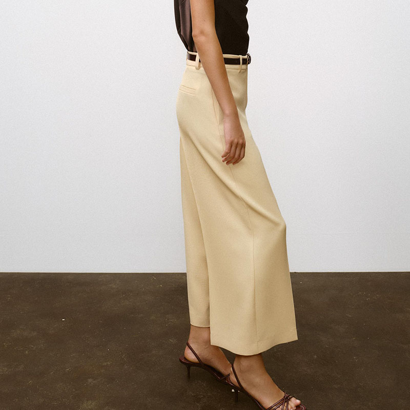 High Waist Casual Wide Leg Pan - Ethnic Fashion Style review and price