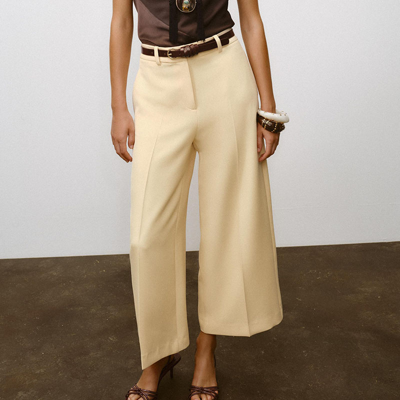 High Waist Casual Wide Leg Pan - Ethnic Fashion Style review and price
