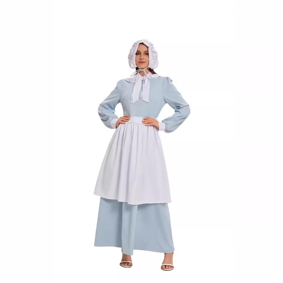 Blue Halloween COS Dress with  - Ethnic Style Dresses review and price