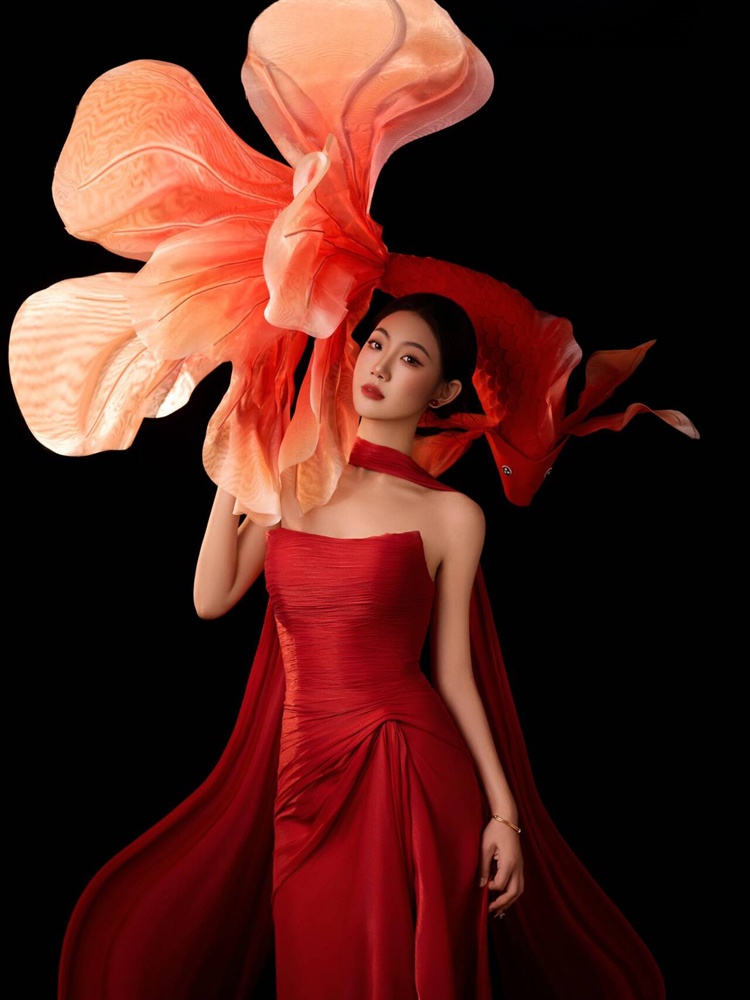 2026 New Year Red Lucky Carp C - Ethnic Fashion Shoot review and price