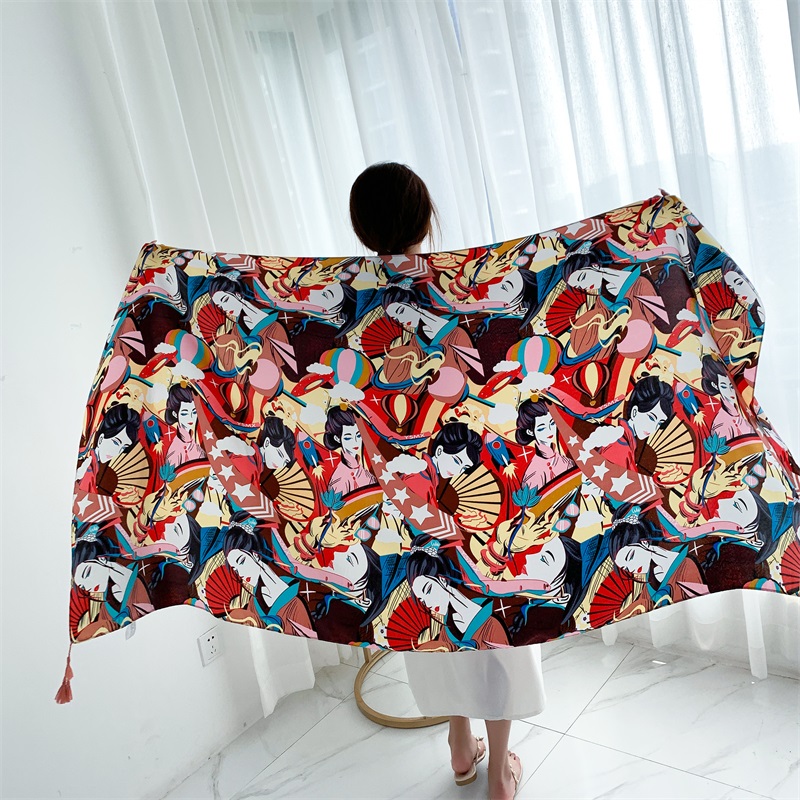 90x185cm Cotton Linen Print Su - Kaftan Women Boho review and price