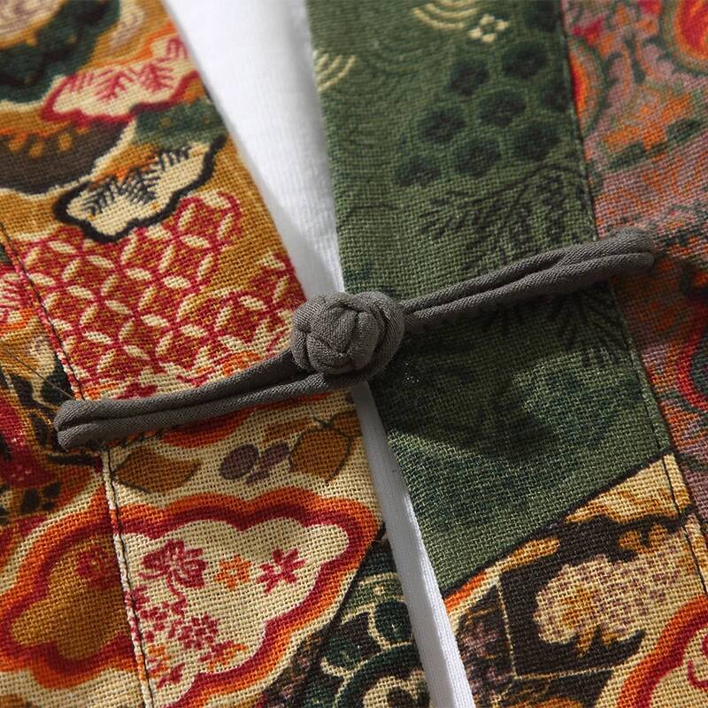 Ethnic Style Print Yukata Men  - Ethnic Fabric review and price